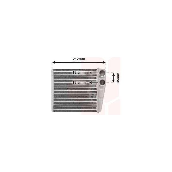 Van Wezel 13006256 Scambiatore Di Calore Riscaldamento Interno Radiatore Per Nissan Micra Iii (K12) Micra C+C Iii (K12)-image