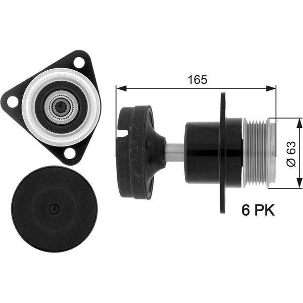 Gates OAP7050 - Puleggia Alternatore Di Primo Equipaggiamento 01477441 Per C-Max, Focus C-Max (DM2), Focus (Daw, Dbw), Focus (Dnw), Focus (Dfw), Focus Ii, Galaxy (WA6), Mondeo Iv, S-Max (WA6), Tourneo Connect, Transit Connect-image