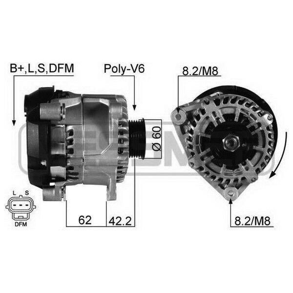 Era 210365A - Alternatore Oe 1229421 Per Tourneo Connect, Transit Connect-image
