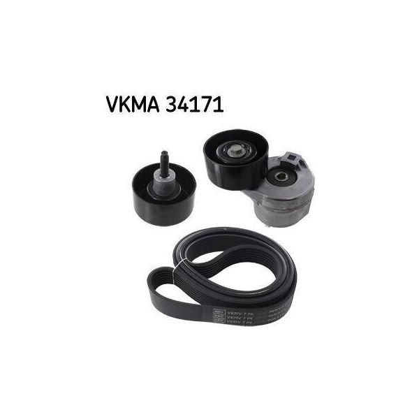 Skf Vkma 34171 - Set Di Cinghie Oe 1096484 Con Nervatura A V Per Transit-image