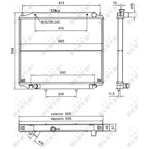 Nrf 52238 - Oe 214102X900 Radiatore, Raffreddamento Motore Per Terrano Ii (R20)-image