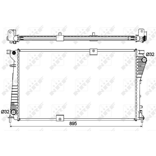 Nrf 53123 - Oe 21400 00Q0D Radiatore, Raffreddamento Motore Per Primastar (X83), Vivaro (J7), Vivaro (F7), Vivaro A (E7), Trafic Ii (Jl), Trafic Ii (Fl), Trafic Ii (El)-image