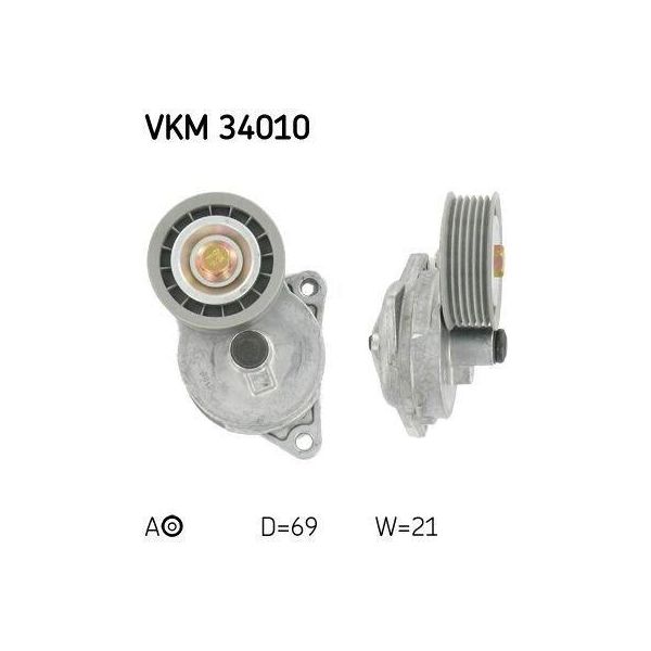 Skf Vkm 34010 - Puleggia Tenditore Oe 1061459, Cinghia A V Per Cougar, Focus (Daw, Dbw), Transit Connect, Tourneo Connect, Mondeo Ii, Maverick, Focus (Dnw), Focus (Dfw)-image