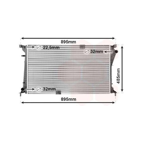 Van Wezel 43002490 - Oe 21400 00Q0D Radiatore, Raffreddamento Motore Per Primastar (X83), Vivaro (J7), Vivaro (F7), Vivaro A (E7), Trafic Ii (Jl), Trafic Ii (Fl), Trafic Ii (El)-image