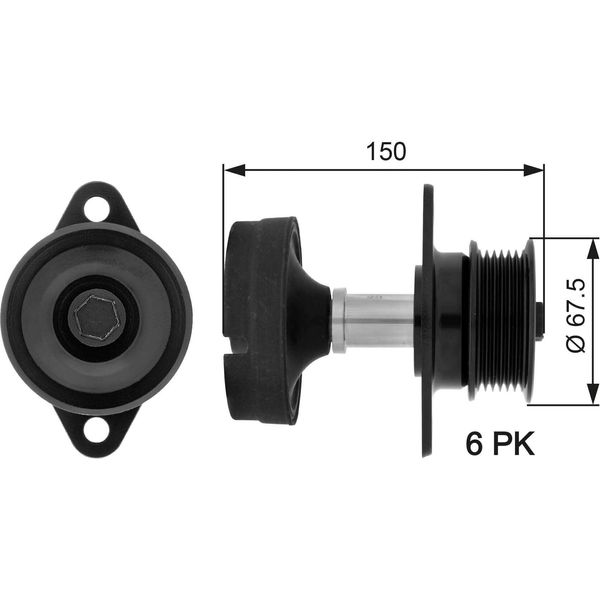 Gates OAP7045 - Puleggia Alternatore Oe 1079392 Per Focus (Daw, Dbw), Focus (Dnw), Focus (Dfw)-image