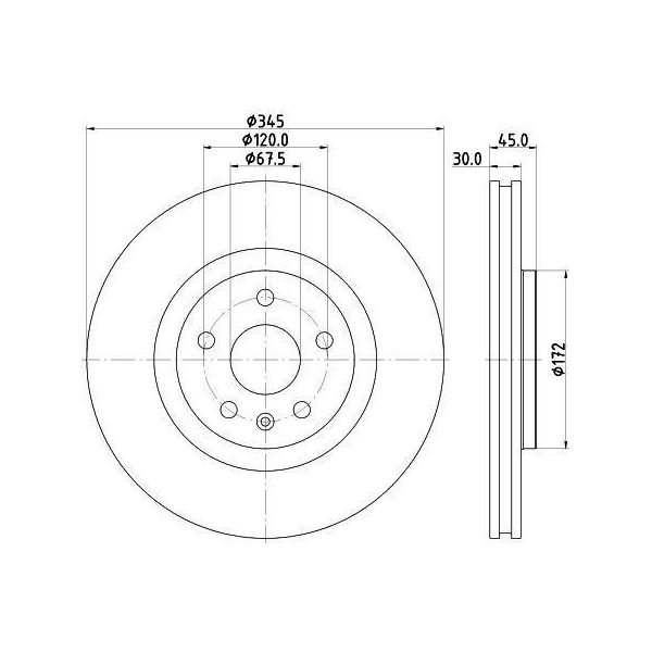 Hella 8DD 355 132-621 - Oe 13598064 Disco Freno Per Insignia B (Z18)-image