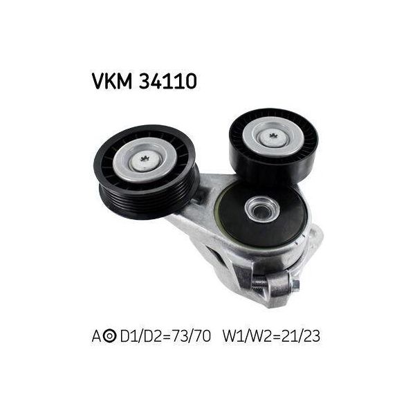Skf Vkm 34110 - Oe 1352451 Puleggia Tenditore, Cinghia A V Per C-Max, Focus C-Max (DM2), Focus Ii-image
