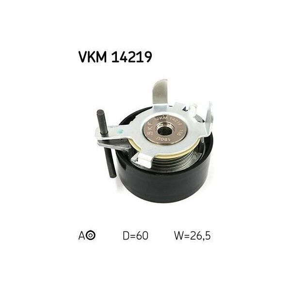 Skf Vkm 14219 Rullo Tenditore, Cinghia Dentata Oe 1765052 Compatibile Con B-Max, C-Max, Ecosport, Fiesta, Focus, Mondeo, Tourneo, Transit-image