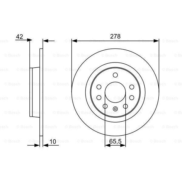 Bosch 0 986 479 515 - Oe 5 69 122 Disco Freno Per Astra H, Astra (A04), Zafira B-image