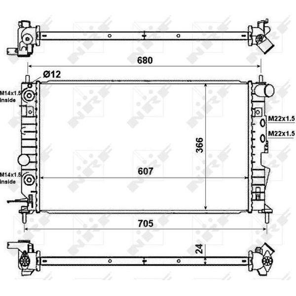 Nrf 50219 - Oe 1300159 Radiatore, Raffreddamento Motore Per Vectra B (J96)-image