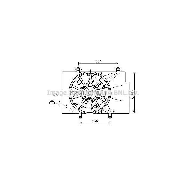 Prasco FD7582 - Ventola Radiatore Oe 1525891 Per B-Max, Fiesta Vi-image