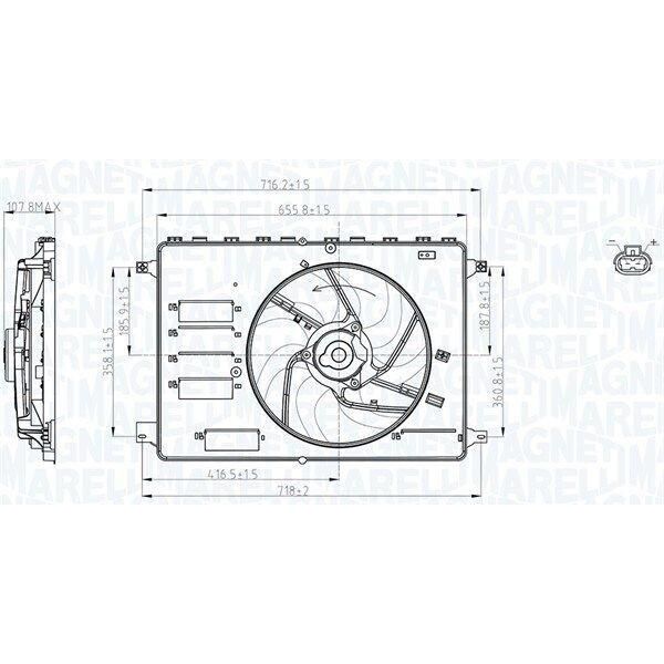 Magneti Marelli 069422761010 - Ventola Radiatore Per S-Max (WA6), Mondeo Iv, Kuga I, Galaxy (WA6)-image
