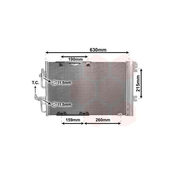 Van Wezel 37005367 - Oe 1850097 Condensatore Aria Condizionata Con Essiccatore Per Astra H, Zafira B, Astra (A04)-image