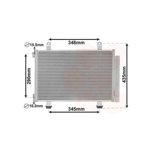 Van Wezel 52005116 Condensatore Climatizzatore Condensatore Climatizzatore Per Opel Agila (B) (H08) +Essiccatore-image