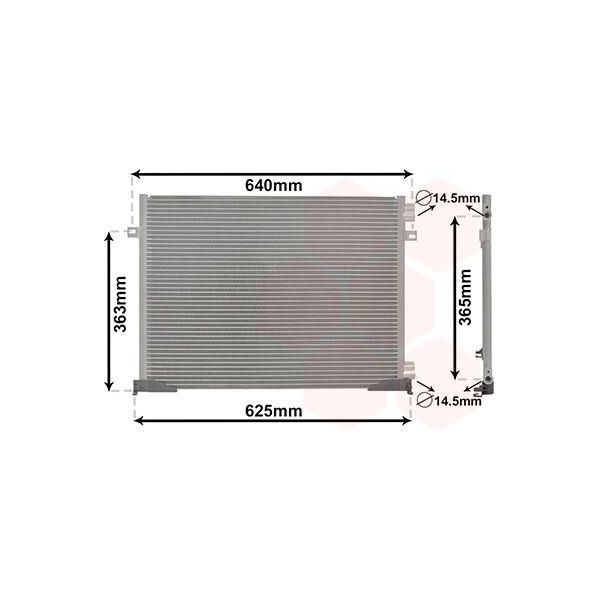 Van Wezel 43005339 - Condensatore Aria Condizionata Oe 4408646 Per Primastar (X83), Vivaro (J7), Vivaro (F7), Vivaro A (E7), Vivaro A (X83), Trafic Ii (Jl), Trafic Ii (Fl), Trafic Ii (El)-image