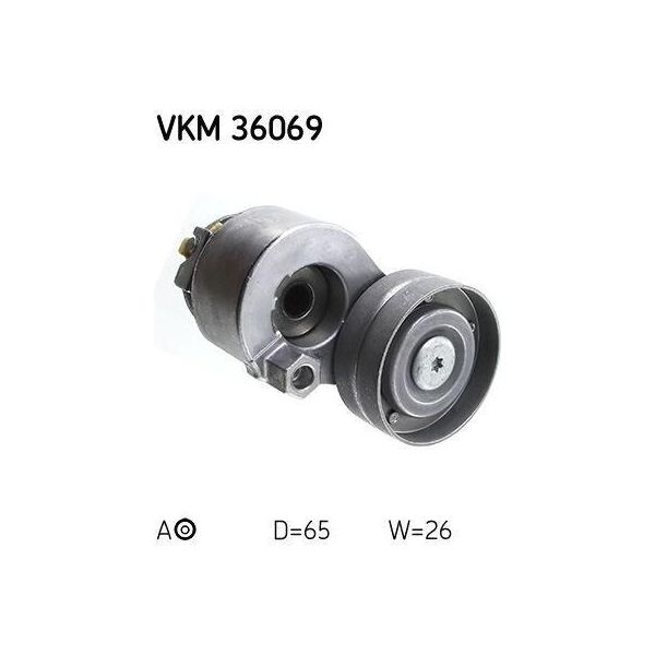 Skf VKM36069 Tenditore, Cinghia Trapezoidale Scanalata Oe MW30620661 Compatibile Con Carisma, Space Star, Interstar, Primastar, Movano, Vivaro, V40, S40, Trafic, Master, Laguna-image
