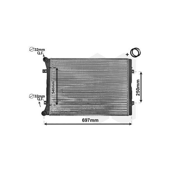 Van Wezel 58002283 - Oe 1212576 Radiatore, Raffreddamento Motore Per Galaxy (Wgr), Alhambra (7V), Sharan (7M)-image