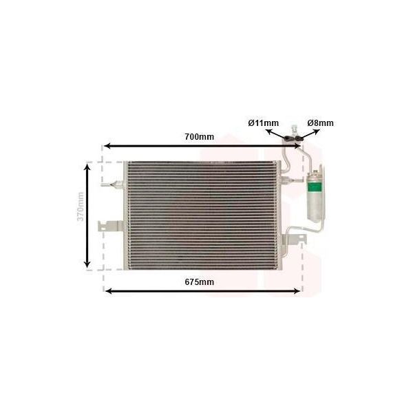 Van Wezel 37015349 - Oe 1850086 Condensatore Aria Condizionata Con Essiccatore Per Meriva (X03)-image