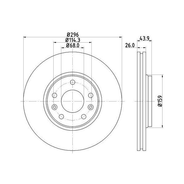 Hella 8DD 355 116-161 - Disco Freno Oe 402060002R Per Grand Scenic Iii (Jz), Laguna Iii, Latitude (L70), Megane Cc, Megane Iii, Scenic Iii-image