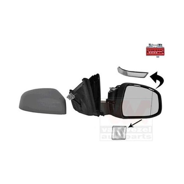 Van Wezel 1882818 - Oe 1695547 Specchio Esterno Destro Per Mondeo Iv-image