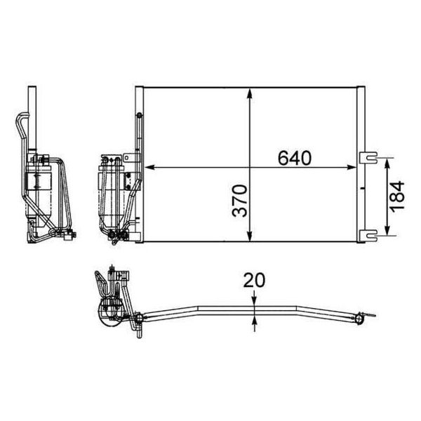 Mahle Ac 170 000S - Condensatore Aria Condizionata Oe 16 18 114 Con Essiccatore Per Vectra B (J96)-image