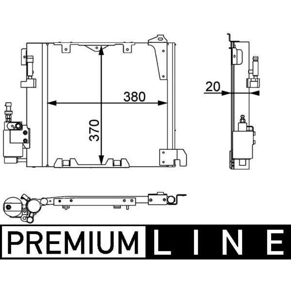 Mahle Ac 349 000P - Oe 9118898 Klimakondensator Mit Trockner FüR Astra G, Zafira A-image