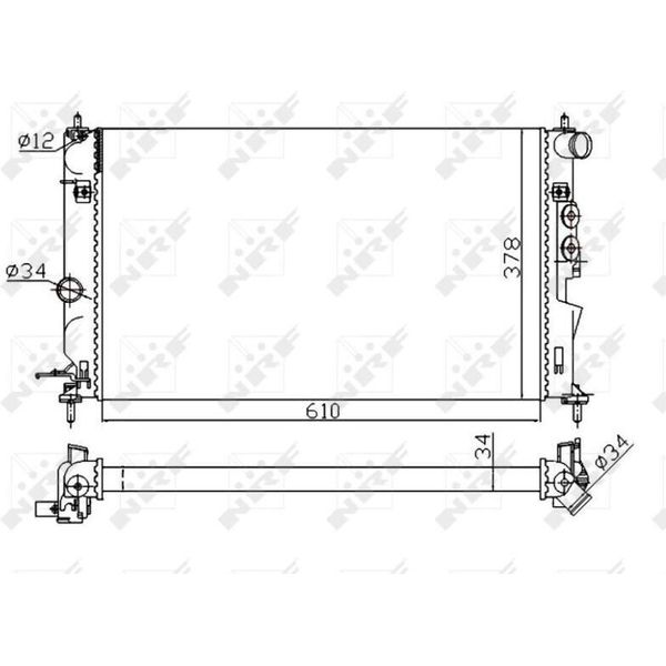 Nrf 50563A - Oe 1300176 Radiatore, Raffreddamento Motore Per Vectra B (J96)-image