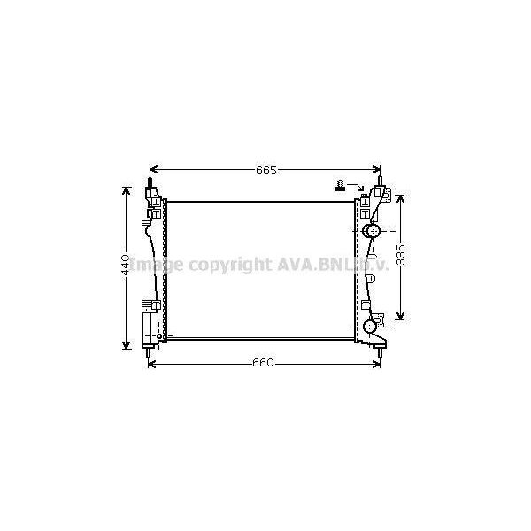 Prasco OLA2408 - Oe 1300279 Radiatore, Raffreddamento Motore Per Corsa D (S07)-image