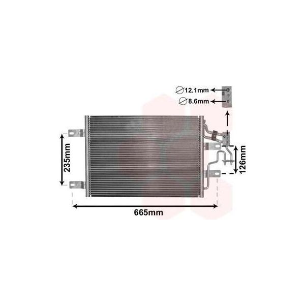 Van Wezel 37005394 - Oe 13148296 Condensatore Aria Condizionata Per Meriva (X03)-image