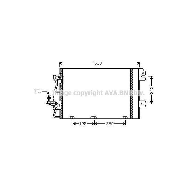 Prasco OL5366D - Condensatore Aria Condizionata Oe 1850096 Con Essiccatore Per Astra H, Astra G, Astra (A04), Zafira B-image