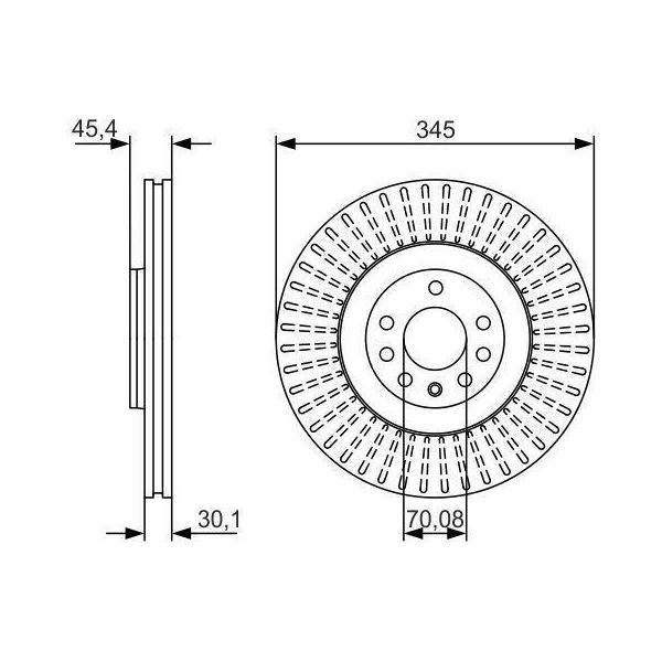Bosch 0 986 479 A24 - Disco Freno Oe 569154 Per Signum (Z03), Vectra C (Z02)-image