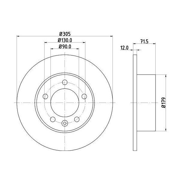 Hella 8DD 355 117-131 - Disco Freno Oe 4320600Q0A Per Movano B (X62)-image