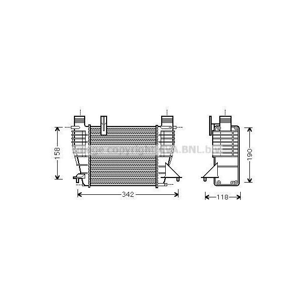 Prasco RTA4338 - Intercooler Oe 144609U20A Per Note (E11, NE11), Clio Iii, Modus (F/JP0)-image