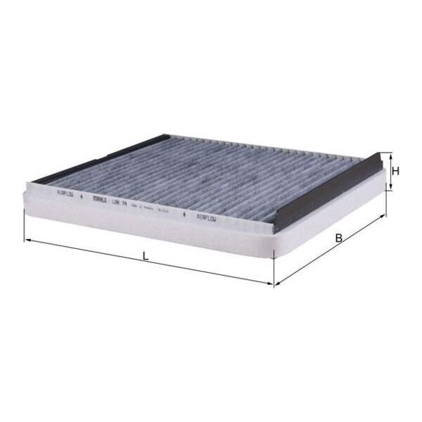 Mahle Lak 74 - Oe 09118699 Filtro Abitacolo Per Zafira B, Zafira A, Astra H, Astra G-image
