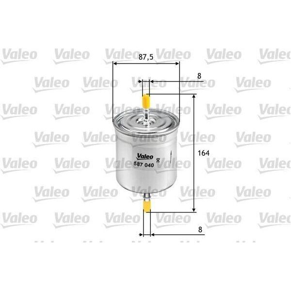 Valeo 587040 - Filtro Carburante Oe 30620512 Per S80 I (184), V70 Iii (135), XC70 (295), XC90 I (275), S60 I (384), S40 I (644), C70 I (872, 873), V70 Ii (285), V40 (645)-image