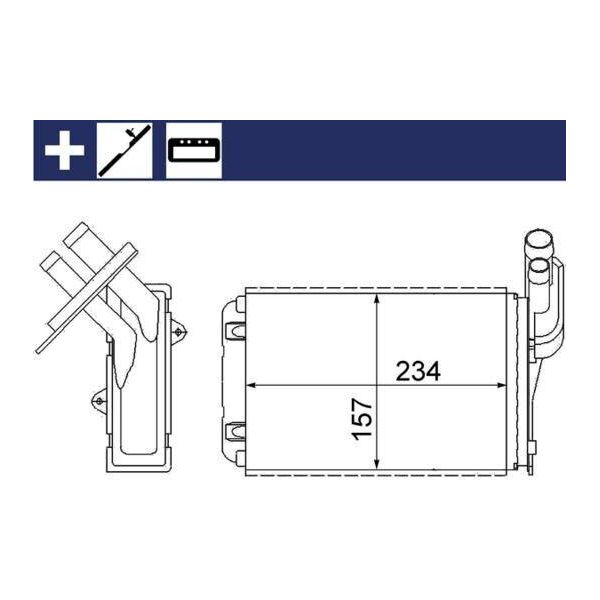 Mahle Ah 99 000S - Oe 7701033457 Scambiatore Di Calore, Riscaldatore Per Clio I, Clio Ii, Megane I-image