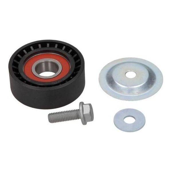 Maxgear 54-0881 - Puleggia Tenditore Oe 03C145299M, Cinghia A V Per Alhambra (710, 711), Ibiza (6J, 6P), Fabia Ii (54), Maggiolino (5C), Cc (358), Eos (1F), Golf Plus (5M), Golf V (1K), Golf Vi, Jetta Iii (1K2), Jetta Iv, Passat (3C), Passat (365, 362), Passat Cc (357), Polo (6C, 6R), Scirocco, Sharan (7N), Tiguan (5N), Touran (1T)-image