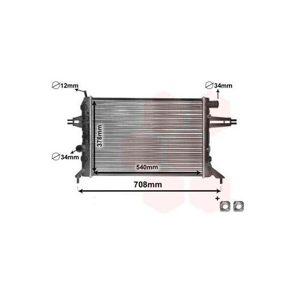 Van Wezel 37002272 - Oe 09202492 Radiatore, Raffreddamento Motore Per Astra G, Zafira A-image