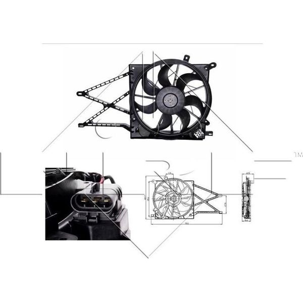 Nrf 47015 - Ventola Radiatore Oe 1314453 Per Astra G, Zafira A-image
