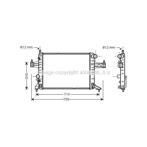 Prasco OLA2304 - Oe 1300239 Radiatore, Raffreddamento Motore Per Corsa C (X01), Tigra Twintop (X04)-image