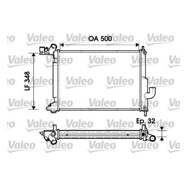 Valeo 732349 - Radiatore Oe 1300178, Raffreddamento Motore Per Vectra B (J96)-image
