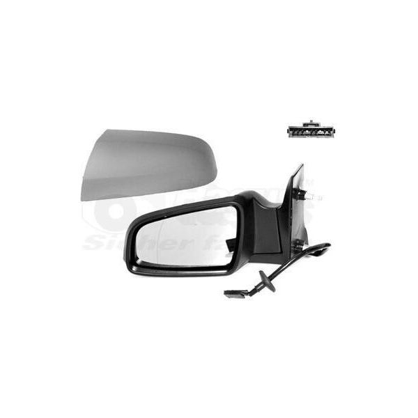 Van Wezel 3792827 Specchietto Retrovisore Esterno Sinistro Per Opel Zafira B (A05) Asferico Riscaldato Primerizzato-image
