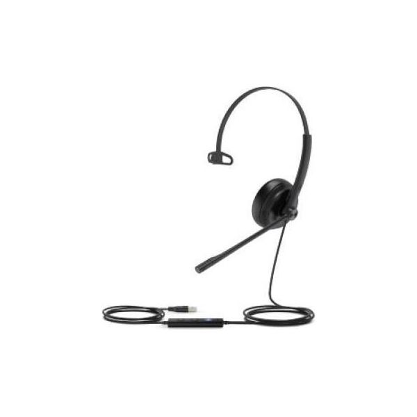 Yealink UH34 Se Mono Teams Cuffie USB-A Ad Archetto Cablate Chiamate/Musica Usb Type-A Nero (1308031)-image