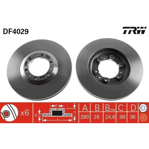 Trw DF4029 - Oe 3103102K00 Bremsscheibe FüR Frontera B (U99)-image