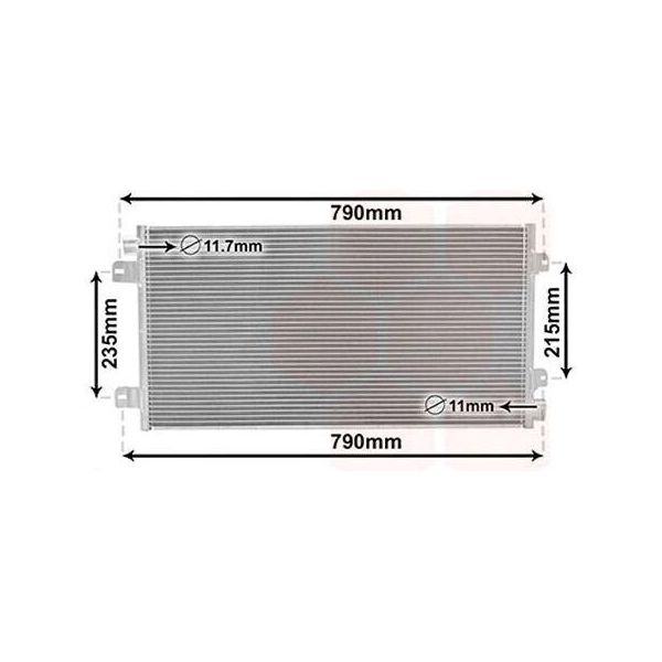 Van Wezel 43005342 Condensatore Climatizzatore Condensatore Climatizzatore Per Opel Movano Furgone (X70)-image