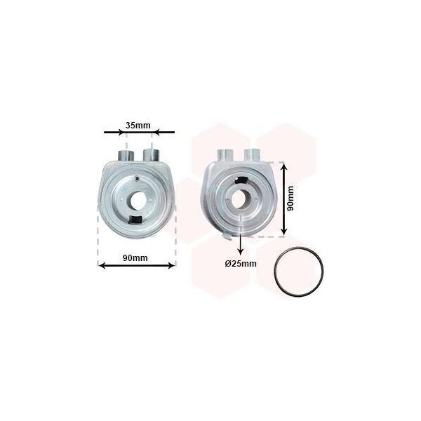 Van Wezel 37013706 - Radiatore Olio Oe 12627034 Per Insignia A (G09), Insignia B (Z18)-image