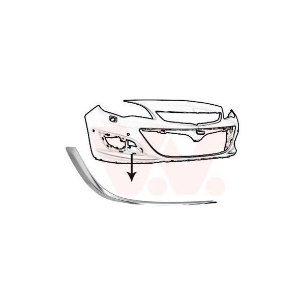 Van Wezel 3753598 Copertura Paraurti Anteriore Destra Per Opel Astra J Sports Tourer (P10) Astra J Astra J Berlina-image