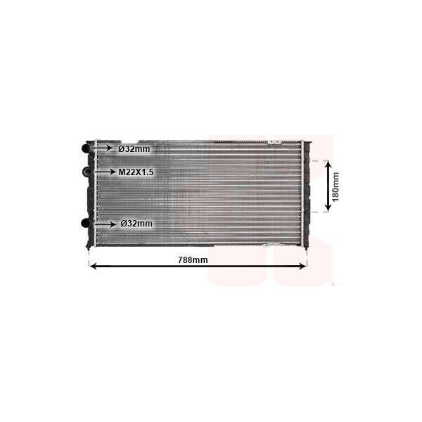 Van Wezel 58002103 Radiatore Radiatore Acqua Radiatore Motore-image