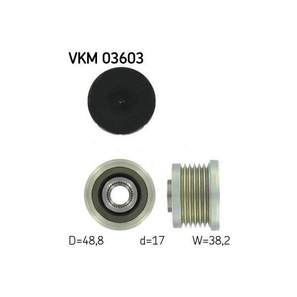 Skf Vkm 03603 Ruota Libera Alternatore Oe 2315100Q0B Compatibile Con Interstar, Primastar, Movano, Vivaro, Laguna, Master, Trafic, S40, V40-image
