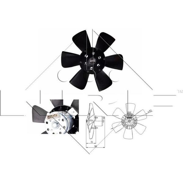 Nrf 47390 - Ventola Radiatore Oe 165959455L Per Cordoba (6K), Ibiza (6K), Polo (80, 86C), Polo (6V)-image
